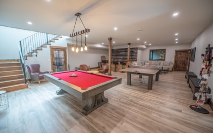 Gourmet kitchen with island seating
